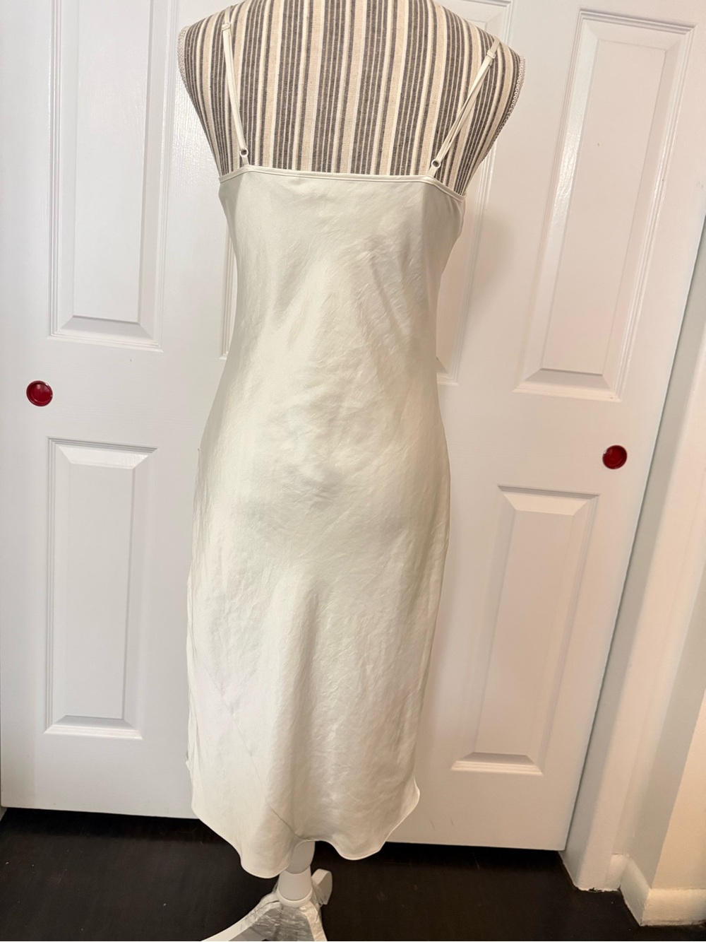 Aritzia Wilfred Ivory Satin Slip Midi Dress XXXL - Picture 3 of 13